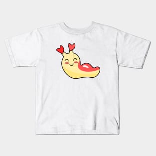 Happy Cute Slug Kids T-Shirt